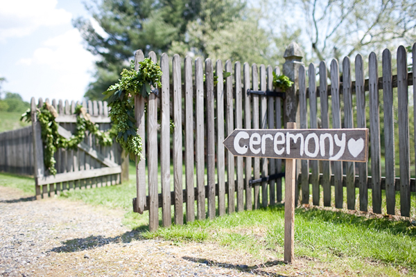 Wooden Ceremony Sign by Jamie D Photography