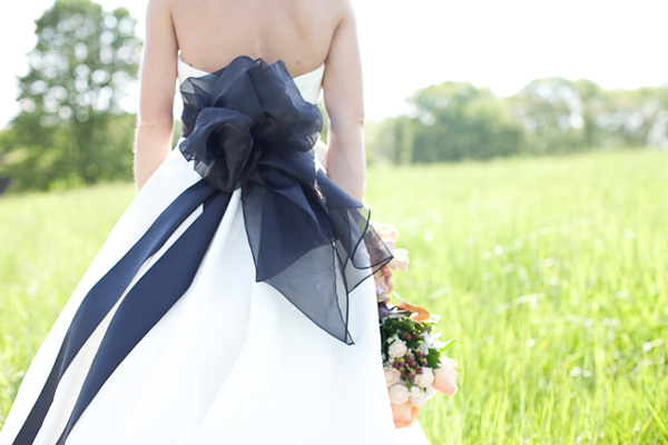 Black Wedding Dress Sash by Jamie D Photography