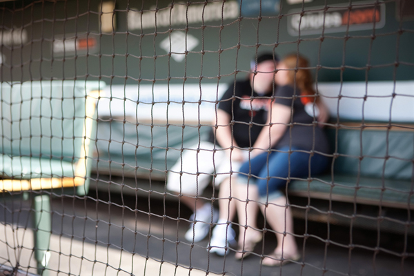 Camden Yards Engagement by Heather Bee Photography