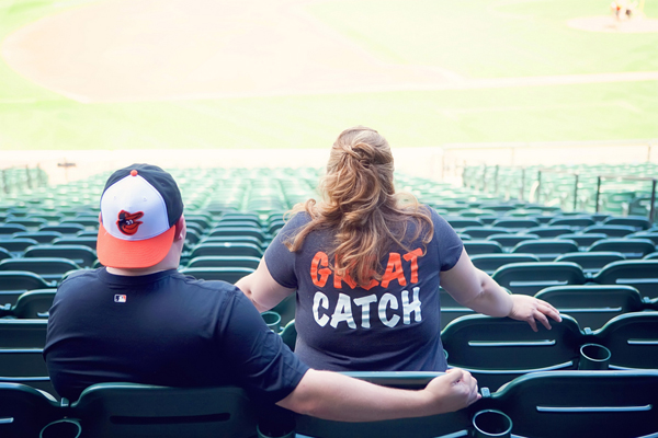 Camden Yards Engagement by Heather Bee Photography