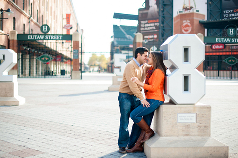 Camden Yards Engagement by Rebekah Hoyt Photography