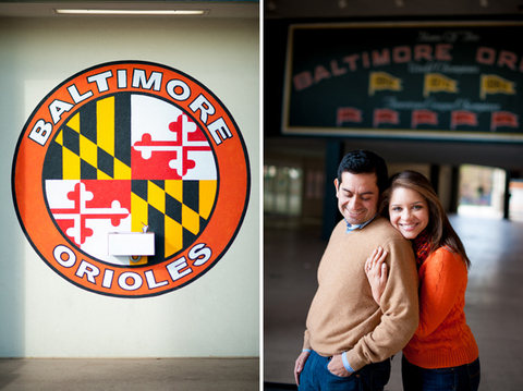 Camden Yards Engagement by Rebekah Hoyt Photography