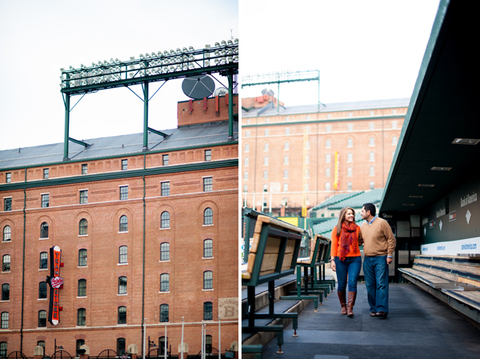 Camden Yards Engagement by Rebekah Hoyt Photography