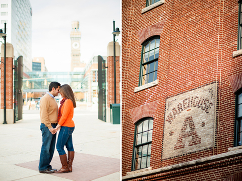 Camden Yards Engagement by Rebekah Hoyt Photography