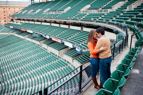 Camden Yards Engagement by Rebekah Hoyt Photography