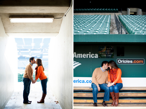 Camden Yards Engagement by Rebekah Hoyt Photography