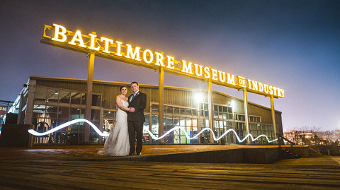 Baltimore Museum of Industry Wedding Portraits by Sam Hurd