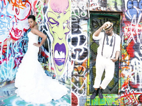 Graffiti Alley Wedding Shoot by Melissa Waller Photography