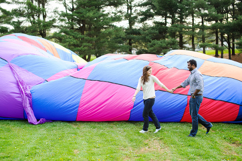 Westminster Hot Air Balloon Engagement by Amber Wilkie