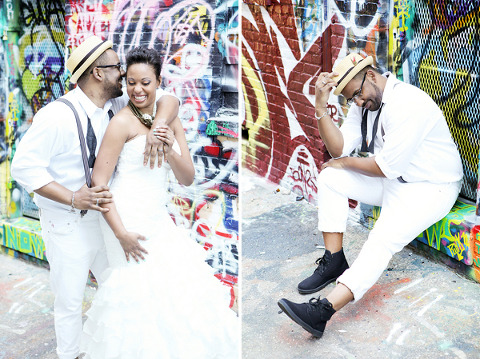 Graffiti Alley Wedding Shoot by Melissa Waller Photography