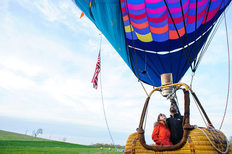 Westminster Hot Air Balloon Engagement by Amber Wilkie
