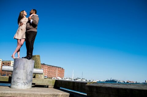 Baltimore Waterfront Engagement Photos  ||  Daniel Moyer Photography  ||  Charm City Wed  || www.charmcitywed.com