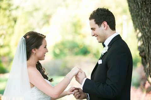 First Look - Suburban Club Wedding