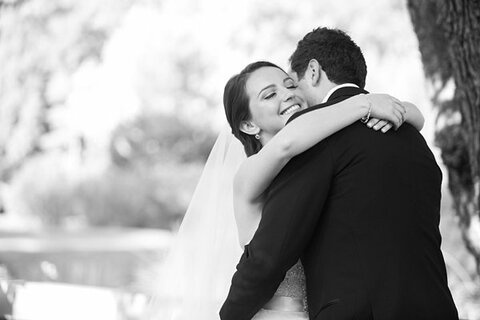 First Look - Suburban Club Wedding