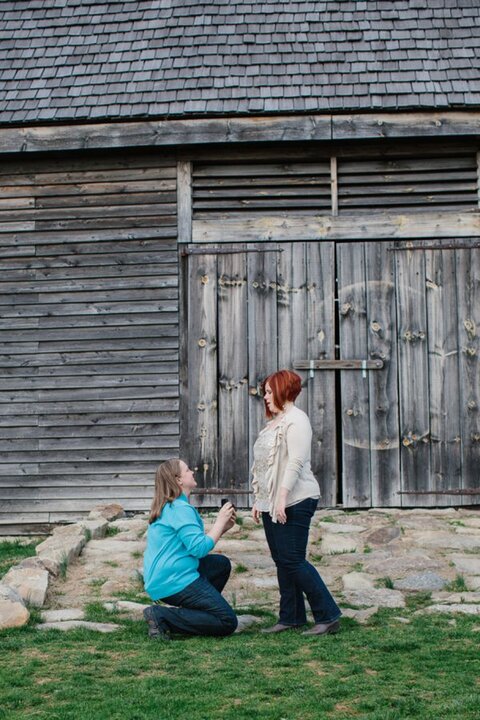 Same-sex Woodland Proposal  ||  Charm City Wed  ||  Photography by Brea  || www.charmcitywed.com