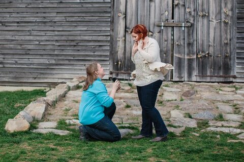 Same-sex Woodland Proposal  ||  Charm City Wed  ||  Photography by Brea  || www.charmcitywed.com