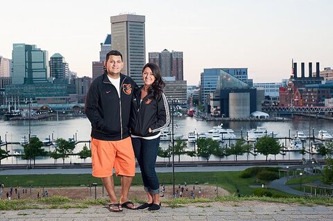 Federal Hill Engagement Photos  ||  Jennifer Smutek Photography  || Charm City Wed  ||  www.charmcitywed.com