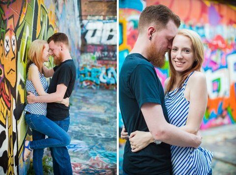 Graffiti Alley Engagement Photos  ||   Photography by Brea  ||   Charm City Wed  ||  www.charmcitywed.com