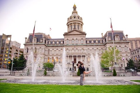 Baltimore City Hall Engagement Photos  ||  Annabelle Dando  ||  Charm City Wed  ||   www.charmcitywed.com