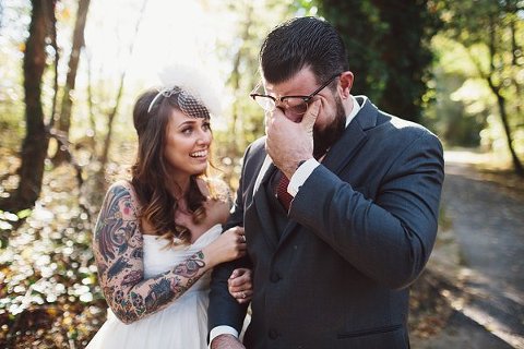 Wedding First Look Groom Crying  ||   Sarah Culver Photography  ||   Charm City Wed   ||   www.charmcitywed.com