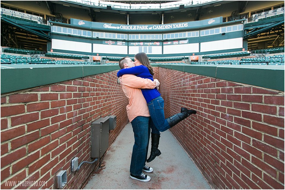 Camden Yards Engagement Photos  ||   tPoz Photography  ||  Charm City Wed   ||   www.charmcitywed.com