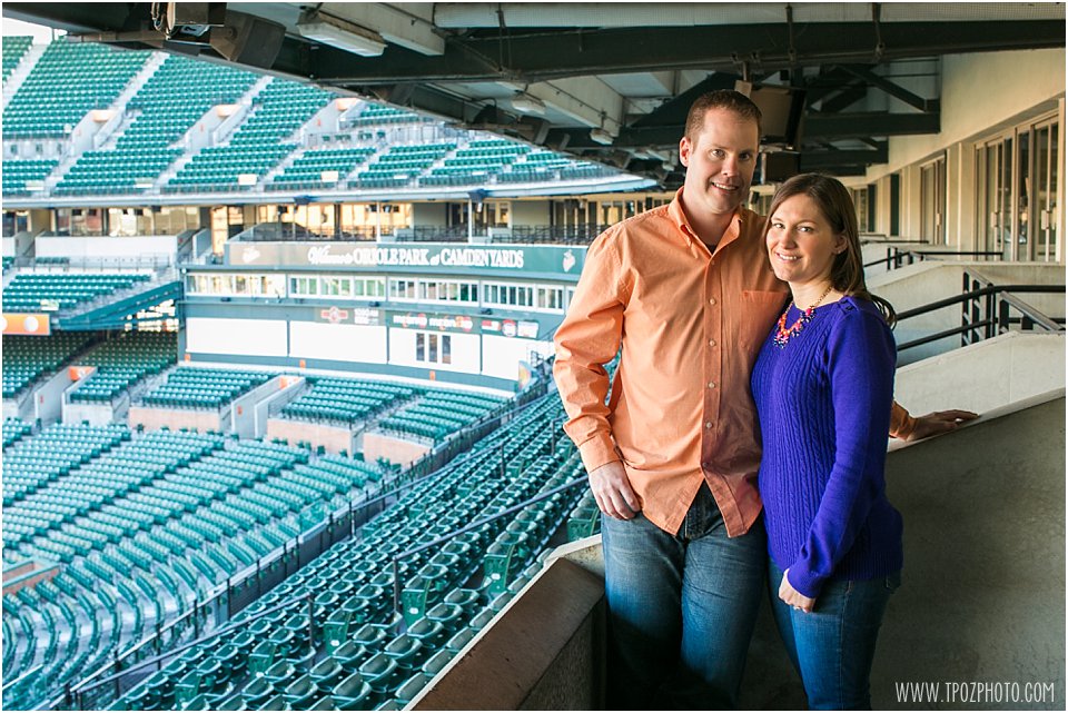 Camden Yards Engagement Photos  ||   tPoz Photography  ||  Charm City Wed   ||   www.charmcitywed.com