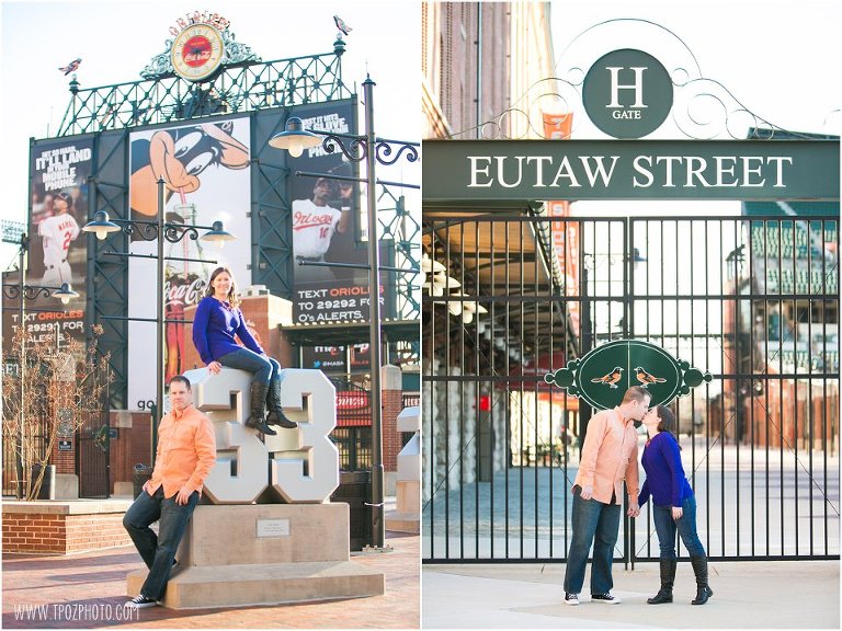 Camden Yards Engagement Photos  ||   tPoz Photography  ||  Charm City Wed   ||   www.charmcitywed.com