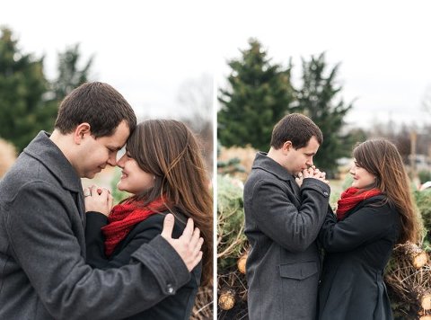 Christmas Tree Engagement Photos  ||  Joy Michelle Photography  ||  Charm City Wed  ||   www.charmcitywed.com