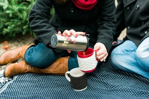 Christmas Tree Farm Engagement Photos  ||  Joy Michelle Photography  ||  Charm City Wed  ||   www.charmcitywed.com