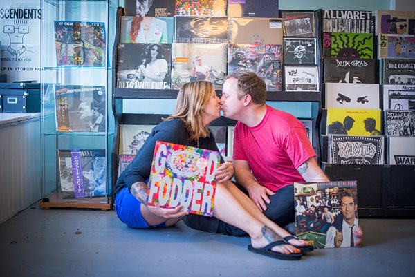 Record Store Romance Engagement Session  ||  K.Rainier Photography   ||   Charm City Wed  ||  www.charmcitywed.com