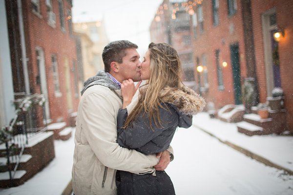 Snowy Engagement Session in Baltimore  ||   J.Fannon Photography  ||  Charm City Wed  ||  www.charmcitywed.com