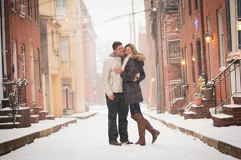 Snowy Engagement Session in Baltimore  ||   J.Fannon Photography  ||  Charm City Wed  ||  www.charmcitywed.com