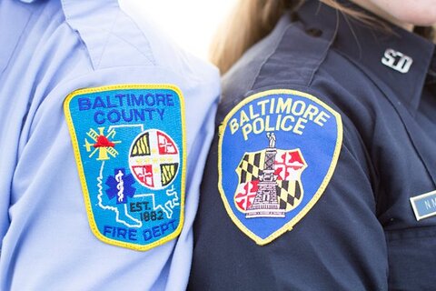 Police Officer & Firefighter Engagement Photos  ||   Alicia Wiley Photography  ||  Charm City Wed  ||  www.charmcitywed.com