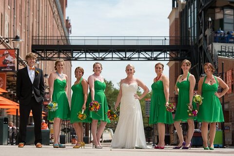 Same-Sex Orioles Themed Wedding  ||  Jennifer McMenamin Photography  ||  Charm City Wed  ||  www.charmcitywed.com