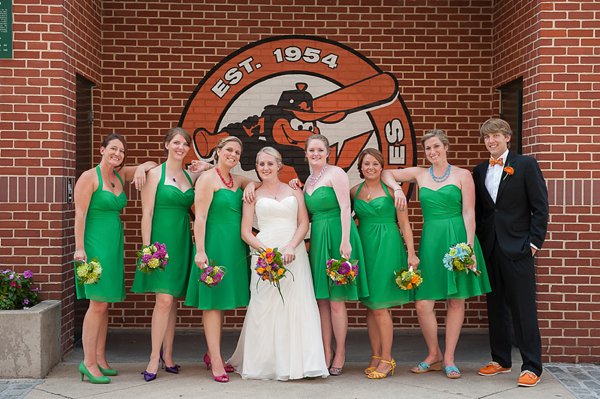 Same-Sex Orioles Themed Wedding  ||  Jennifer McMenamin Photography  ||  Charm City Wed  ||  www.charmcitywed.com