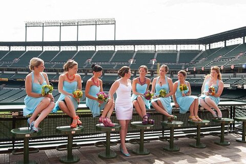 Same-Sex Orioles Themed Wedding  ||  Jennifer McMenamin Photography  ||  Charm City Wed  ||  www.charmcitywed.com