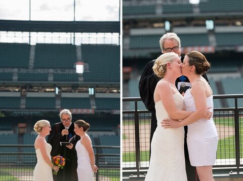 Same-Sex Orioles Themed Wedding  ||  Jennifer McMenamin Photography  ||  Charm City Wed  ||  www.charmcitywed.com