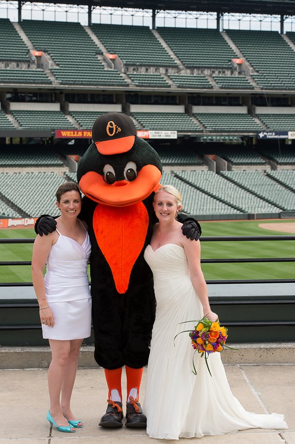 Same-Sex Orioles Themed Wedding  ||  Jennifer McMenamin Photography  ||  Charm City Wed  ||  www.charmcitywed.com