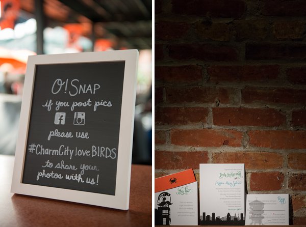 Same-Sex Orioles Themed Wedding  ||  Jennifer McMenamin Photography  ||  Charm City Wed  ||  www.charmcitywed.com