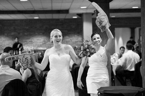 Same-Sex Orioles Themed Wedding  ||  Jennifer McMenamin Photography  ||  Charm City Wed  ||  www.charmcitywed.com
