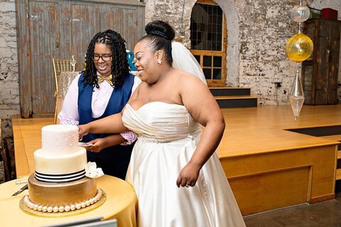 Same-sex Corradetti Glassblowing Studio Wedding  ||  Simply Breathe Events  ||  Melissa McClain Photography  ||  Charm City Wed  ||  www.charmcitywed.com