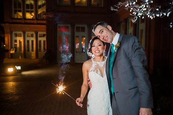 Sparklers at a 1840's Ballroom Wedding  ||   Photography by Brea   ||  Charm City Wed  ||  www.charmcitywed.com