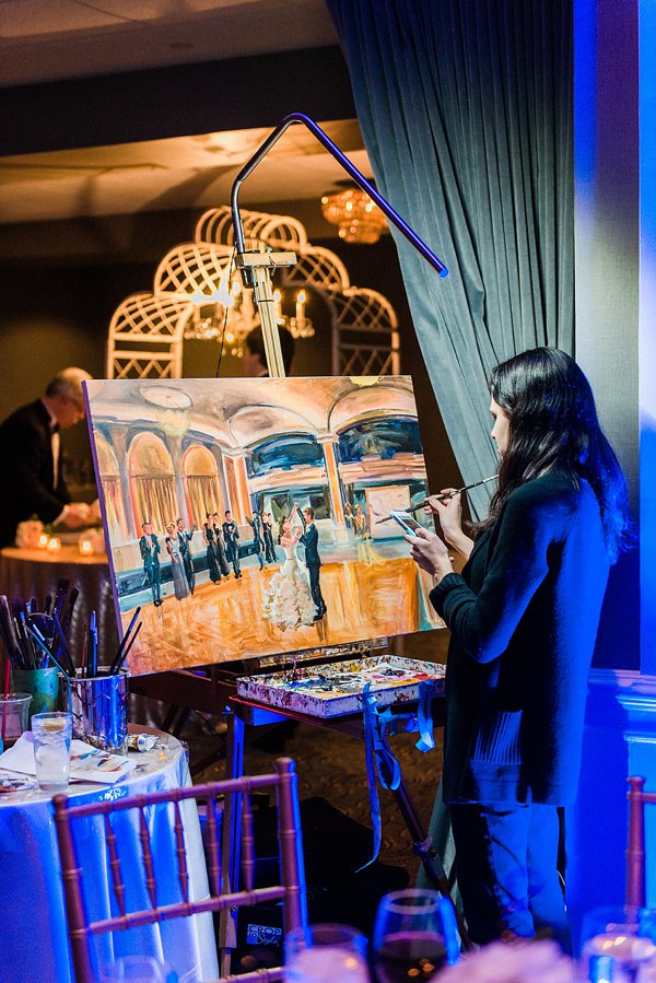 Wedding Painter at Lord Baltimore Hotel  ||  Brittany DeFrehn Photography  ||  Charm City Wed  ||   www.charmcitywed.com
