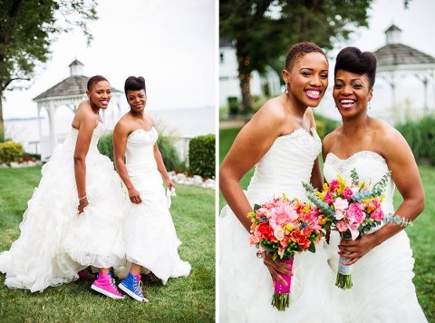 Same-sex wedding at Celebrations at the Bay  ||  Emily Chastain Photography  ||  Charm City Wed  ||  www.charmcitywed.com