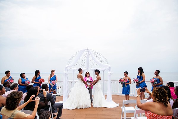Same-sex wedding at Celebrations at the Bay  ||  Emily Chastain Photography  ||  Charm City Wed  ||  www.charmcitywed.com