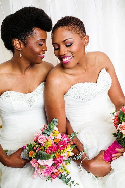 Black lesbian wedding at Celebrations at the Bay  ||  Emily Chastain Photography  ||  Charm City Wed  ||  www.charmcitywed.com