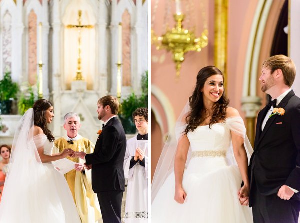 Holy Cross Catholic Church Baltimore Wedding Ceremony  ||  Lauren C Photography  ||  Charm City Wed  ||   www.charmcitywed.com