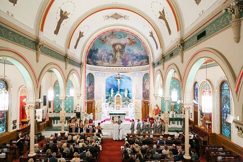 St. Leo the Great Church Wedding in Little Italy Baltimore  ||  Dana Cubbage Weddings  ||  Charm City Wed  ||  www.charmcitywed.com