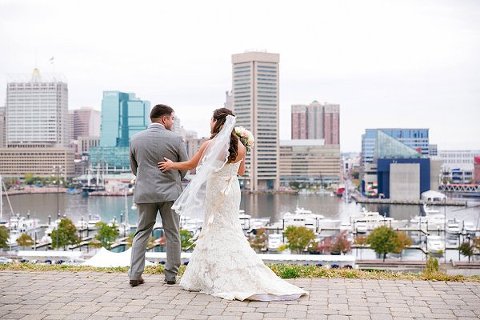 Wedding First Look on Federal Hill  ||  Dana Cubbage Weddings  ||  Charm City Wed  ||  www.charmcitywed.com