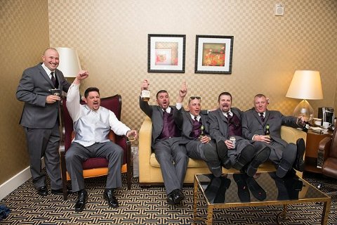 Groomsmen Wedding Prep at the Hotel Monaco Baltimore  ||  Kathleen Hertel Photography  ||  Charm City Wed  ||  www.charmcitywed.com